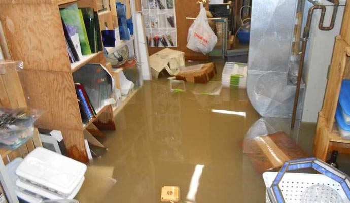 Basement flooding water damage