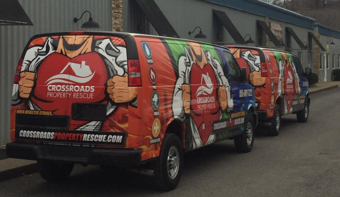 Crossroads Property Rescue service van