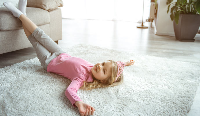 Children lying on the floor