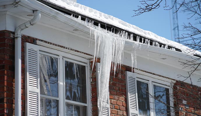 Ice damaged property