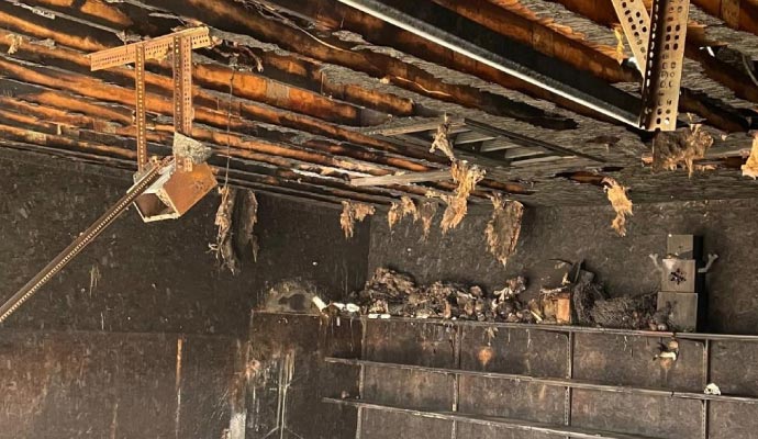 Fire damaged property