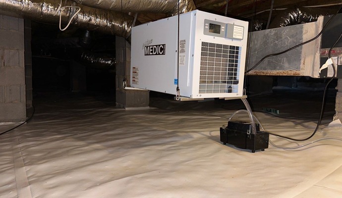 Installed dehumidification system