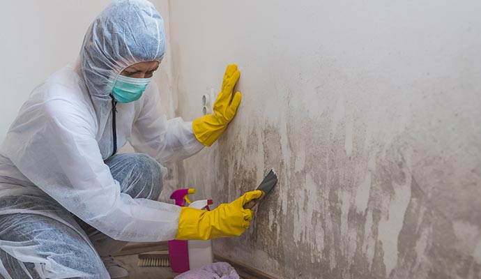 Mold damage remediation