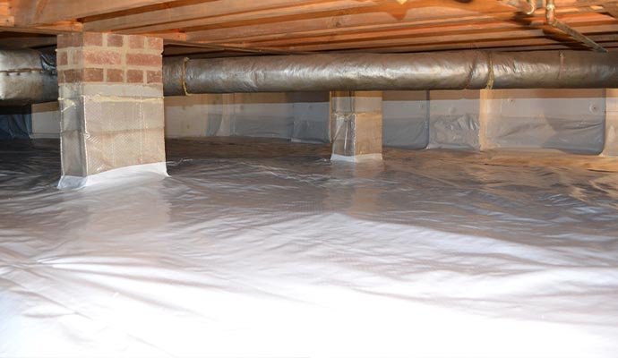 Professional crawl space encapsulation.