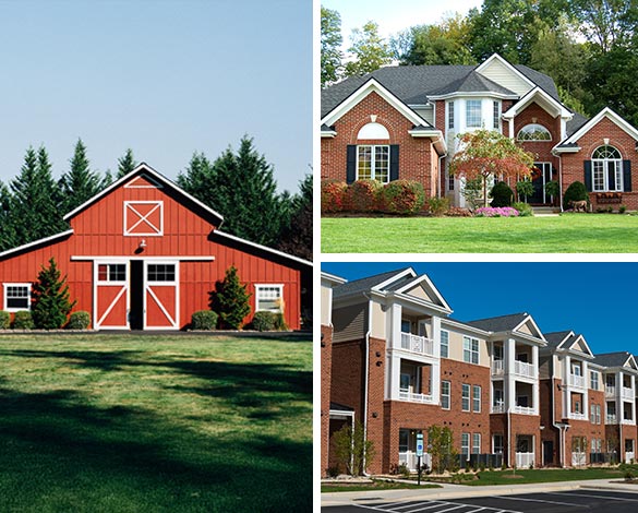Property restoration collage