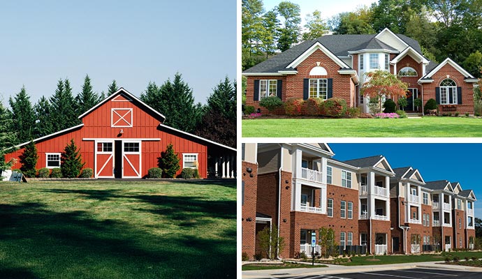 Property restoration collage