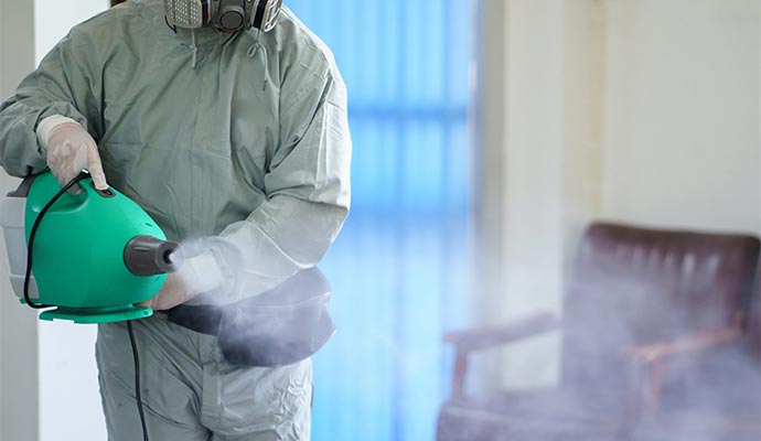 Smoke odor removal using a fogging machine Smoke odor removal using a fogging machine