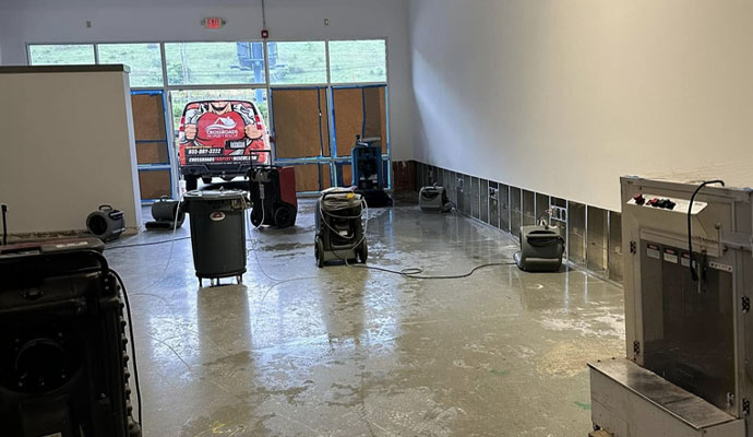 Water damage restoration by Crossroads Property Rescue