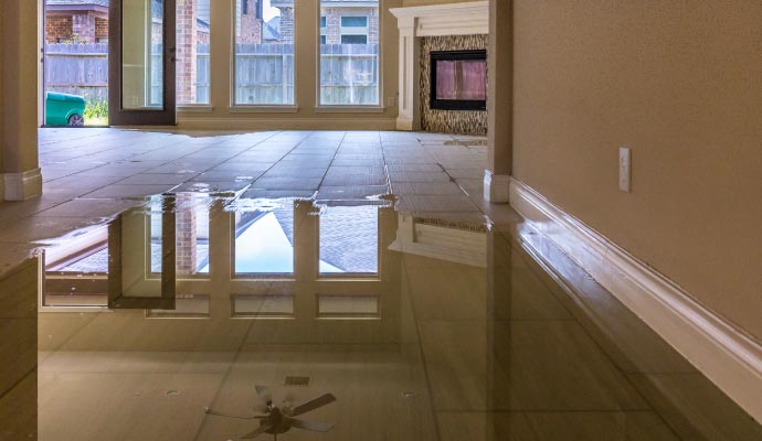 Floor water damage