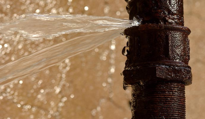 Rusty water pipe