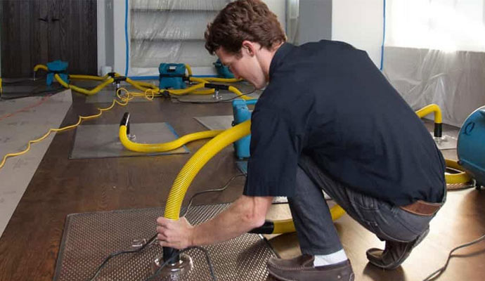 Professional water damage restoration service
